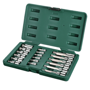Jogo Soquete Bits Torx 1/4 pol. 1/2 pol. 18 peças Sata
